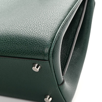 Gucci Grainy Calfskin Small Zumi Top Handle Bag Vintage Green 12 of 22