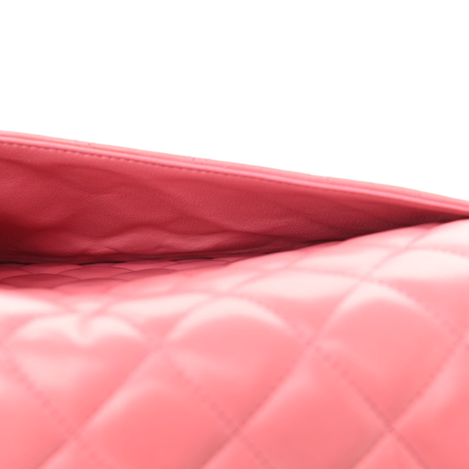 Chanel Lambskin Quilted Jumbo Double Flap Pink 13 of 15