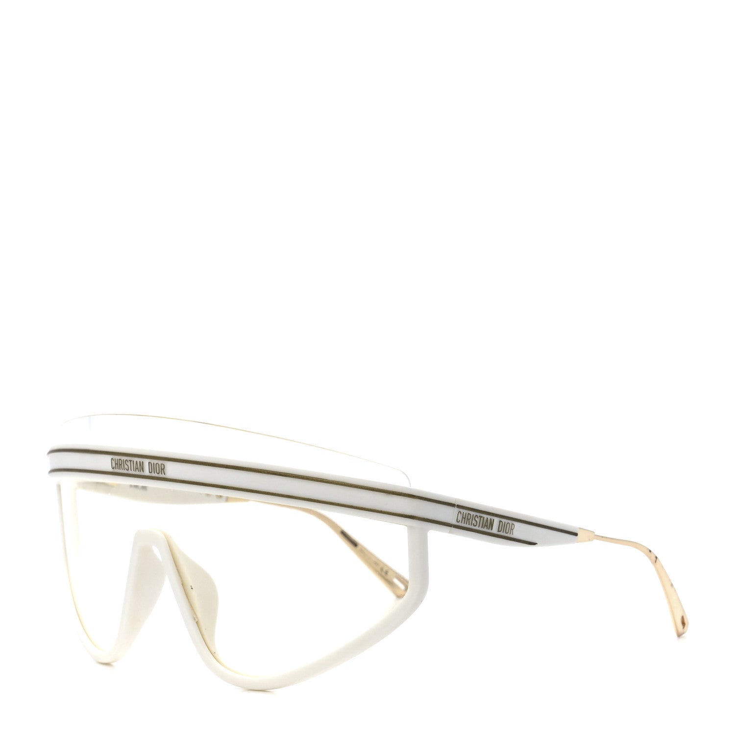 Christian Dior Acetate Mask DiorClub M2U Sunglasses Translucent Ivory 1 of 9