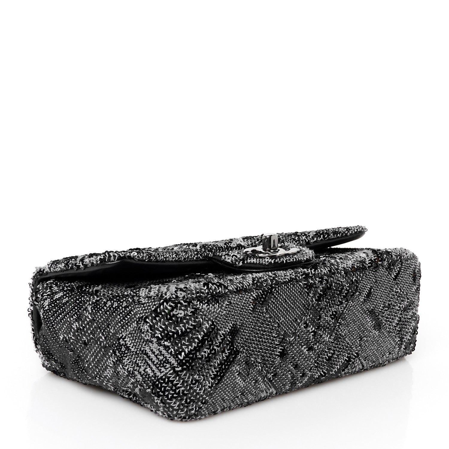 Chanel Sequin Mini Rectangular Single Flap Black 5 of 12