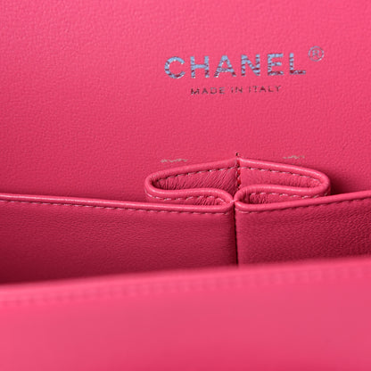 Chanel Lambskin Quilted Jumbo Double Flap Dark Pink 7 of 15