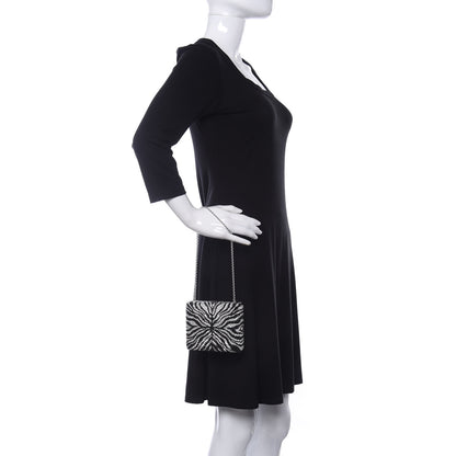 Judith Leiber Austrian Crystal Zebra Evening Bag Silver Black 2 of 9