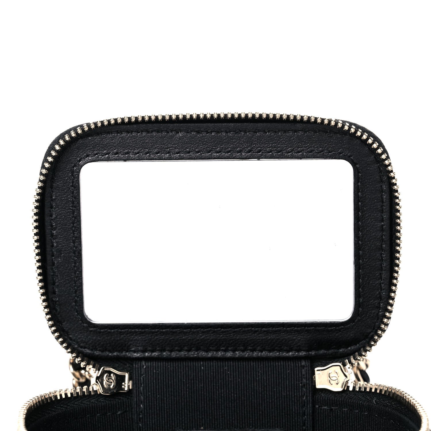 Chanel Lambskin Quilted Top Handle Mini Vanity Case With Chain Black 8 of 10