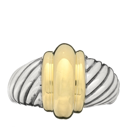 David Yurman Sterling Silver 14K Yellow Gold Shrimp Ring 53 6.5 1 of 4