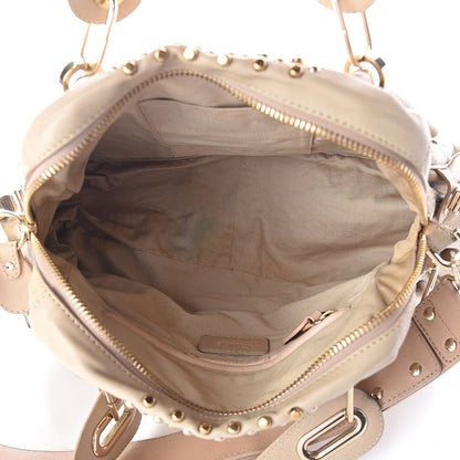 Chloe Calfskin Studded Medium Military Paraty Beige 5 of 14