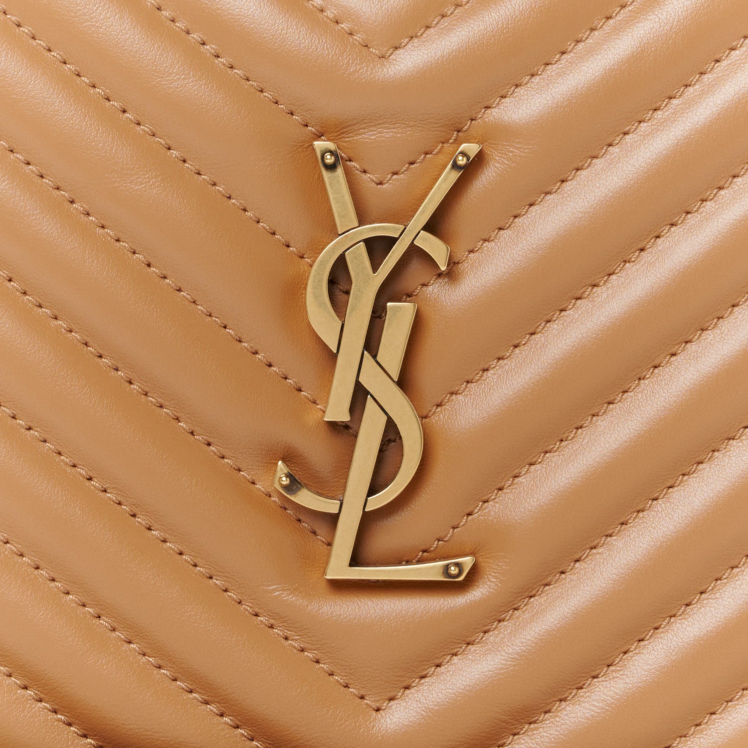 Saint Laurent Calfskin Matelasse Monogram Lou Camera Bag Cinnamon 8 of 11