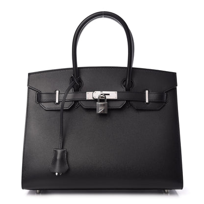 Hermes Madame Calfskin Birkin Sellier 30 Black 1 of 11