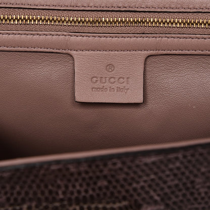 Gucci Lizard Medium New Bamboo Top Handle Bag Pink 7 of 9