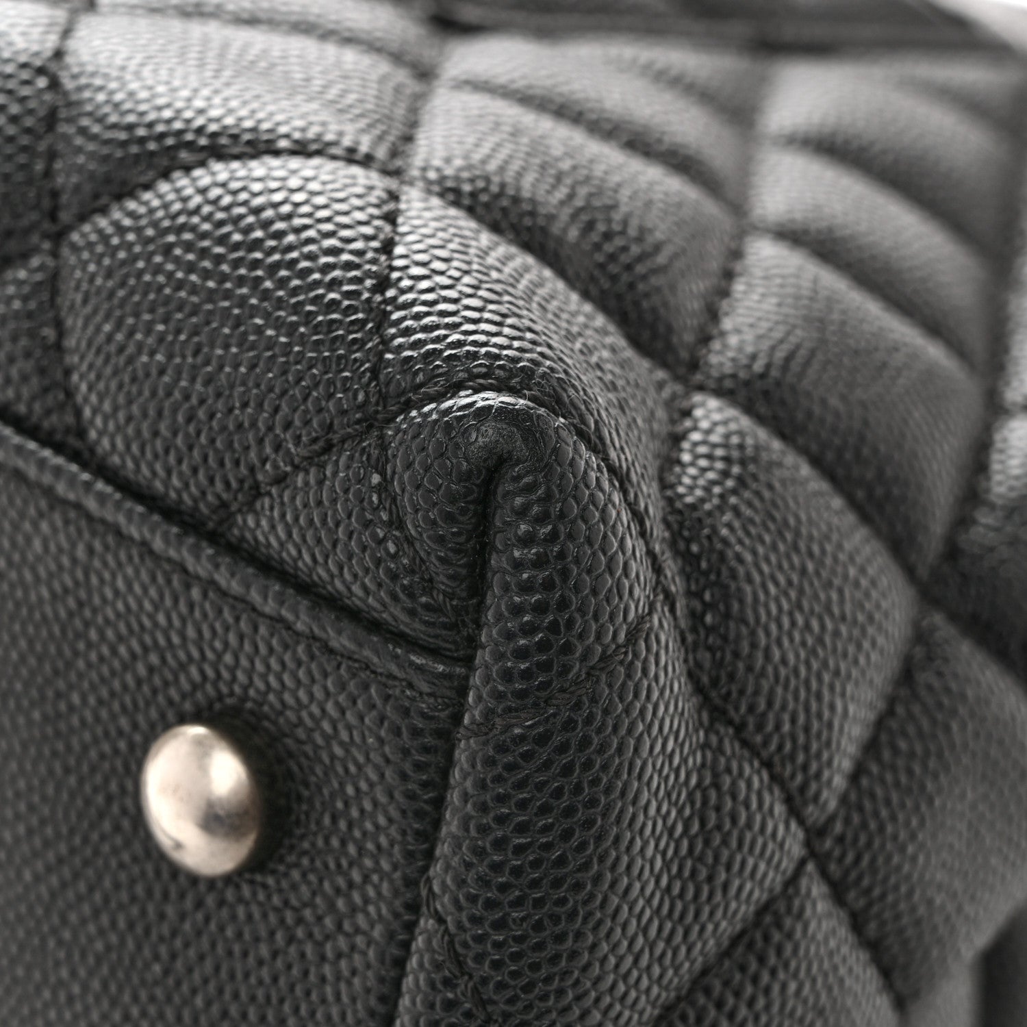 Chanel Caviar Lizard Embossed Quilted Small Coco Handle Flap Black 14 of 15