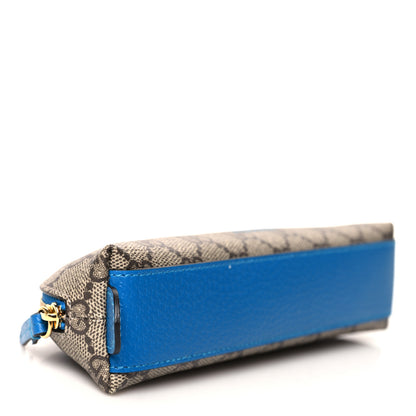 Gucci X DISNEY GG Supreme Monogram Donald Duck Pencil Case Blue 4 of 7