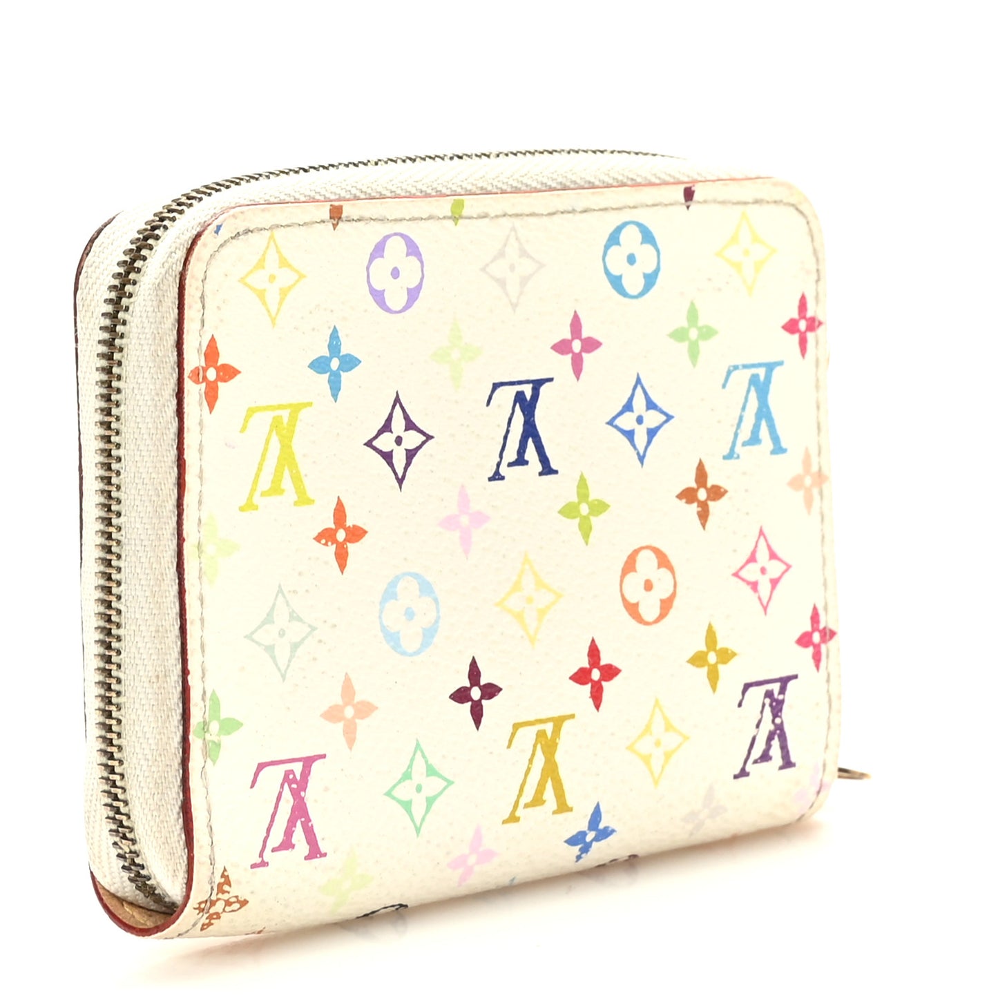 Monogram Multicolor Zippy Coin Purse Wallet White