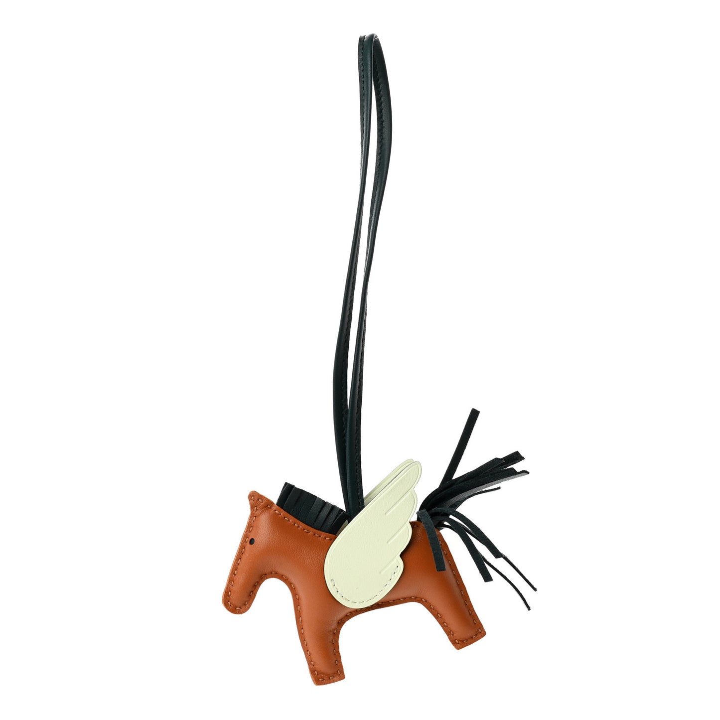 Milo Lambskin Grigri Rodeo Pegase Horse Bag Charm PM Gold Vert Cypress Vert Fizz
