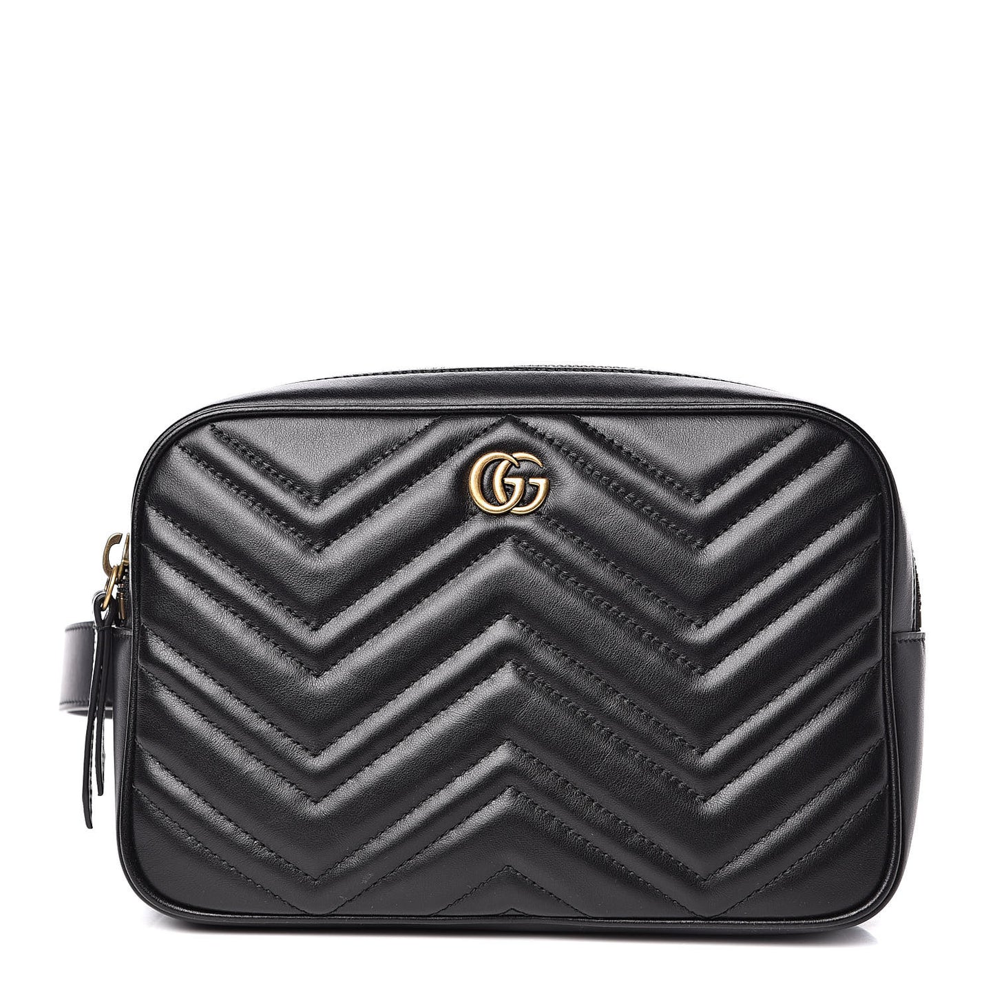Calfskin Matelasse Mens GG Marmont Belt Bag 90 36 Black