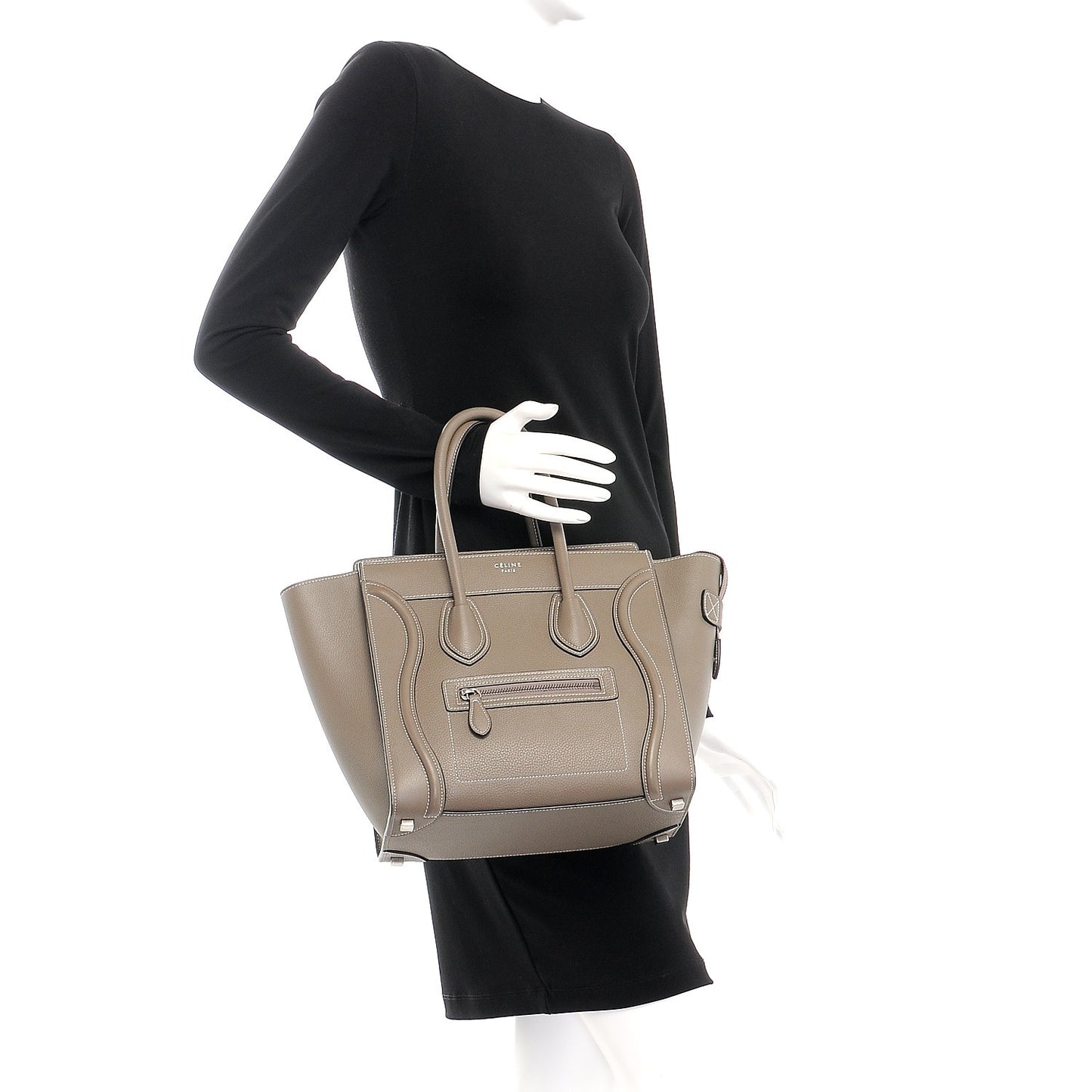 Drummed Calfskin Micro Luggage Souris