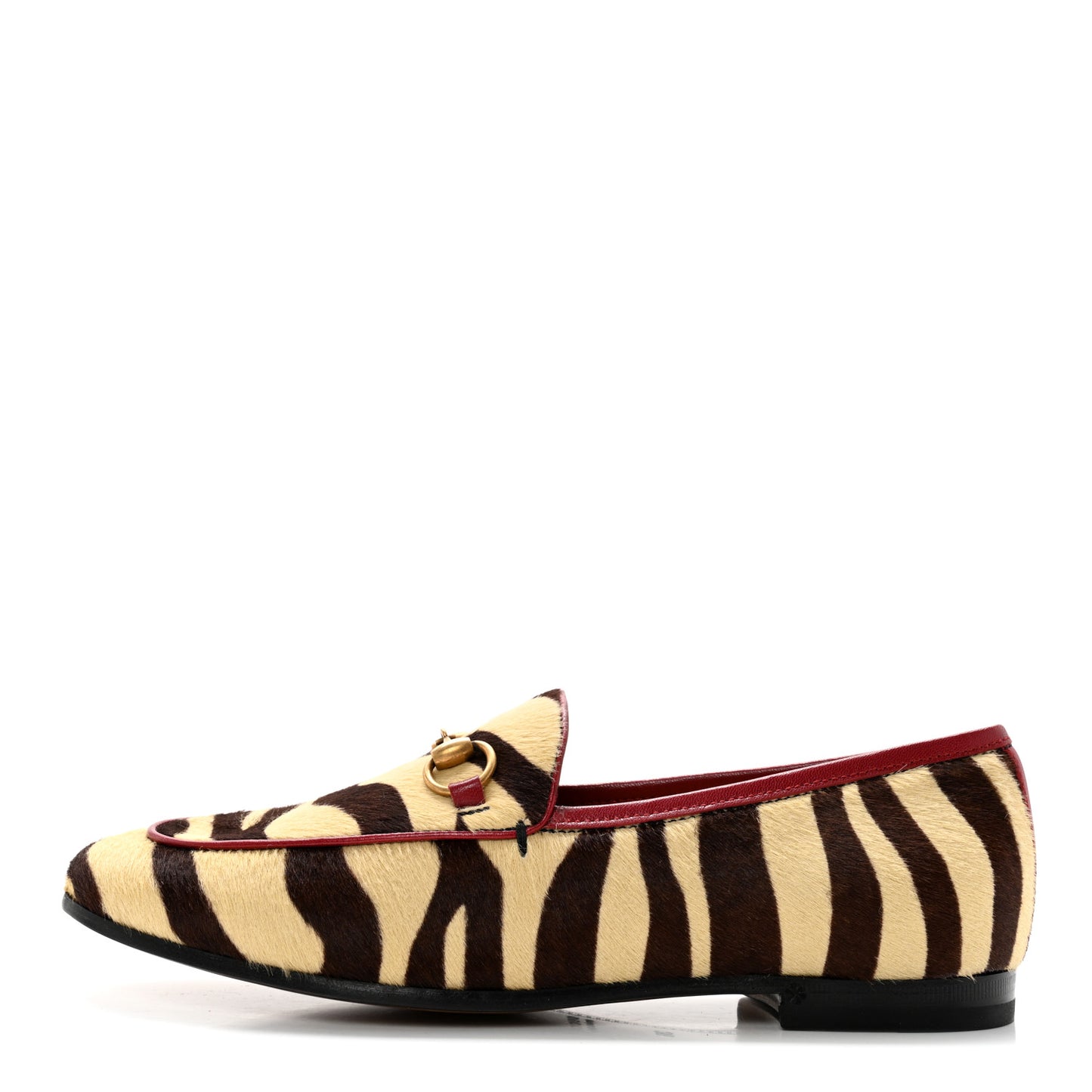 Calf Hair Tiger Print Womens Jordaan Loafers 36 Natural Black Romantic Cherry