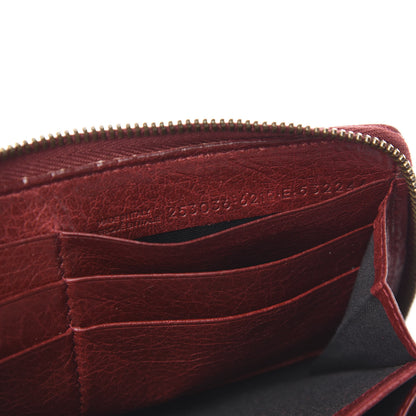Balenciaga Agneau Classic Hardware Continental Zip Around Wallet Rouge Cerise 7 of 8