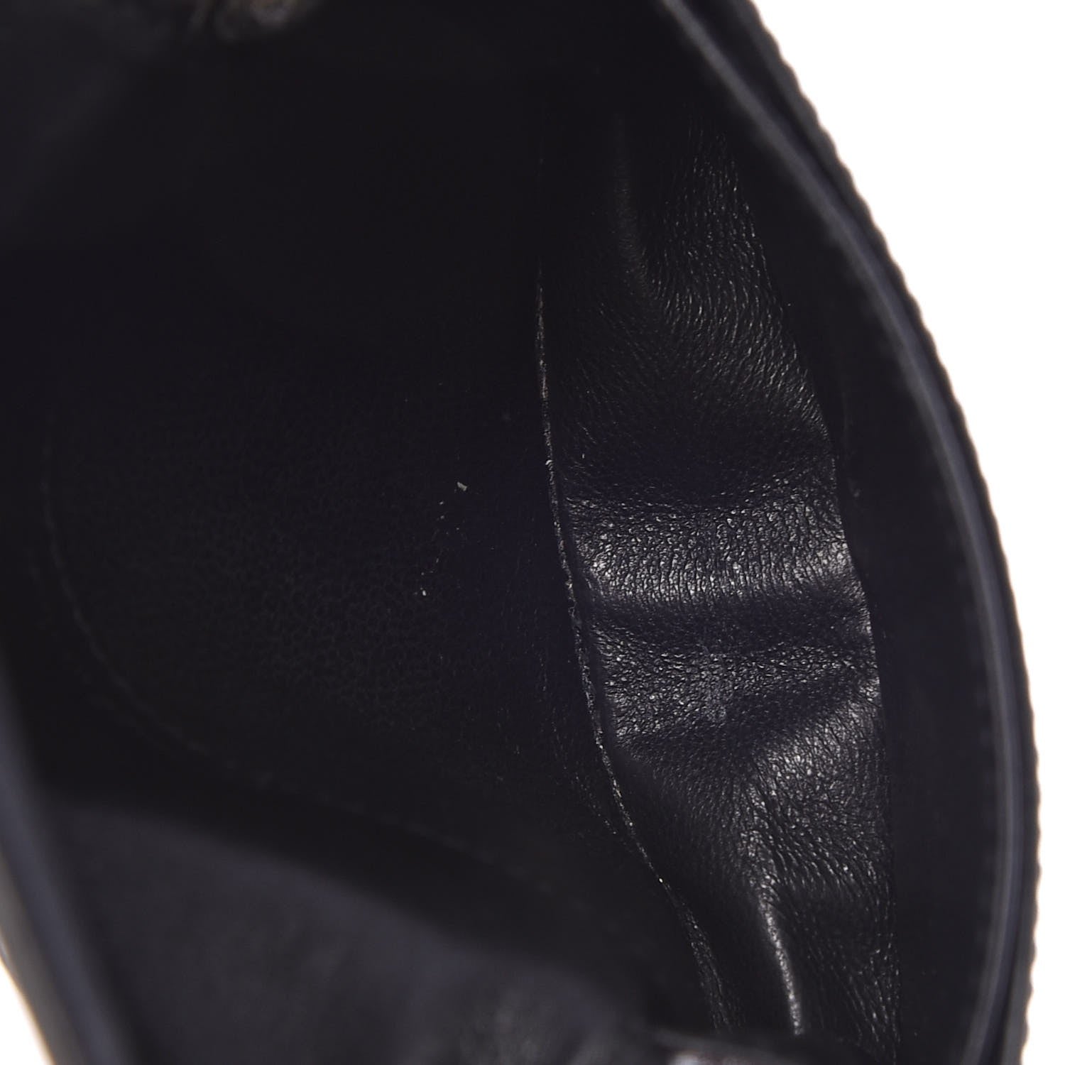 Saint Laurent Calfskin Crocodile Embossed Business Card Case Black 5 of 9