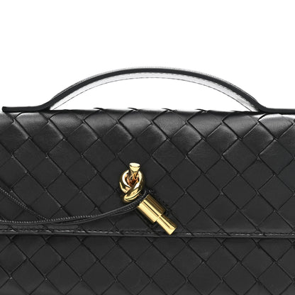 Bottega Veneta Nappa Intrecciato Long Andiamo Top Handle Clutch Black 8 of 13