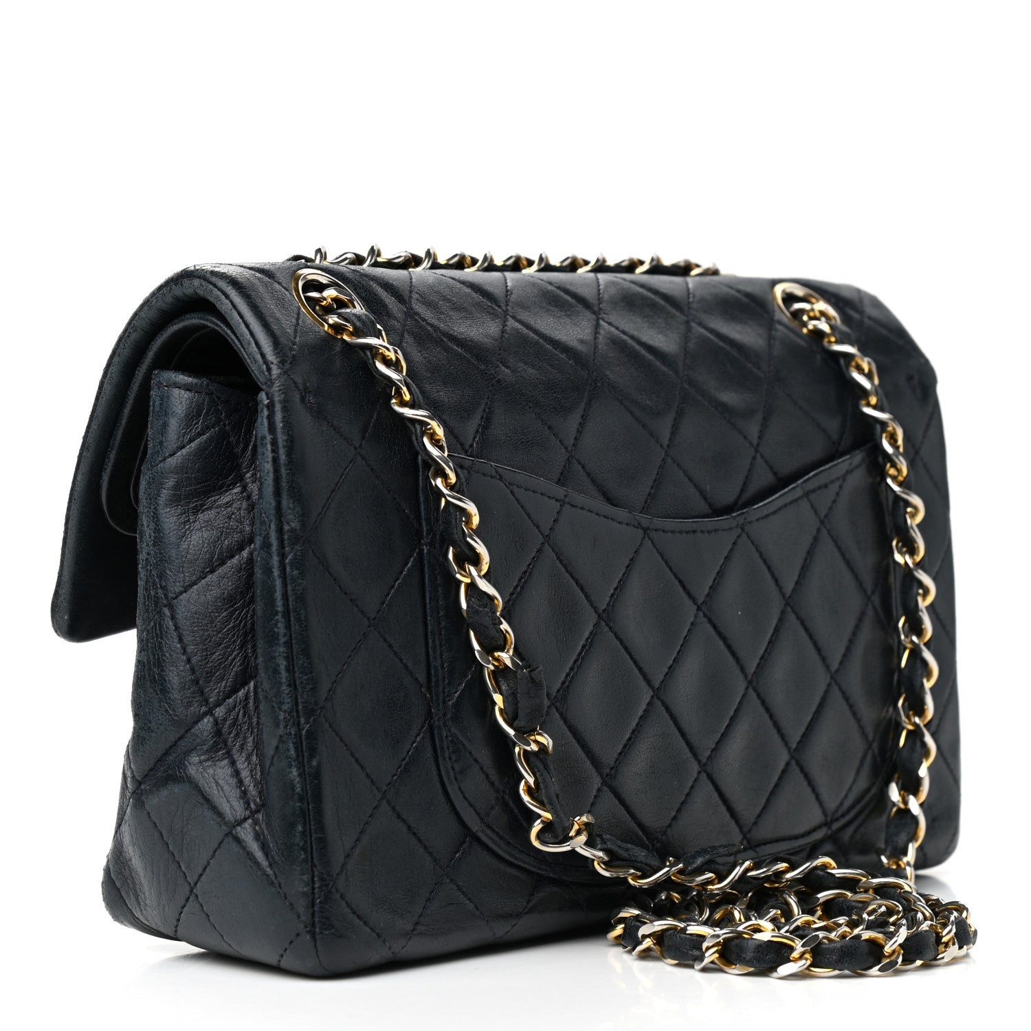Chanel Lambskin Quilted Small Double Flap Navy 3 of 9