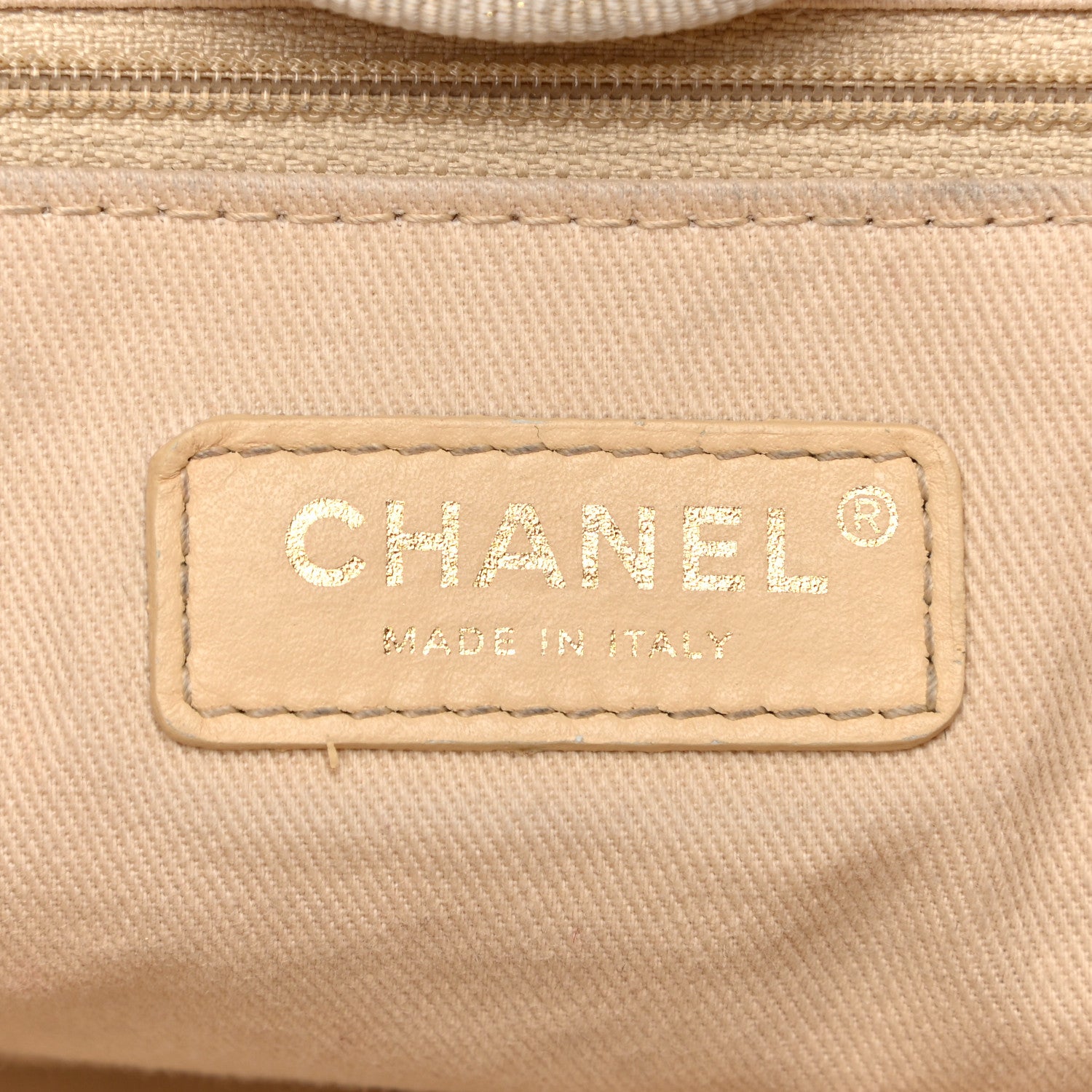 Chanel Canvas Large Deauville Tote Ivory 6 of 35