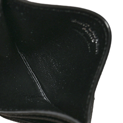 Saint Laurent Grain De Poudre Matelasse Chevron Monogram Credit Card Case Black 5 of 8