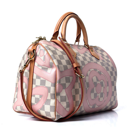 Louis Vuitton Damier Azur Tahitienne Speedy Bandouliere 30 Rose Ballerine 2 of 4