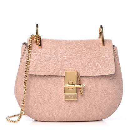 Chloe Grained Lambskin Drew Shoulder Bag Cement Pink 1 of 7