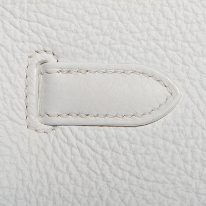 Hermes Taurillon Clemence Birkin 35 White 4 of 28