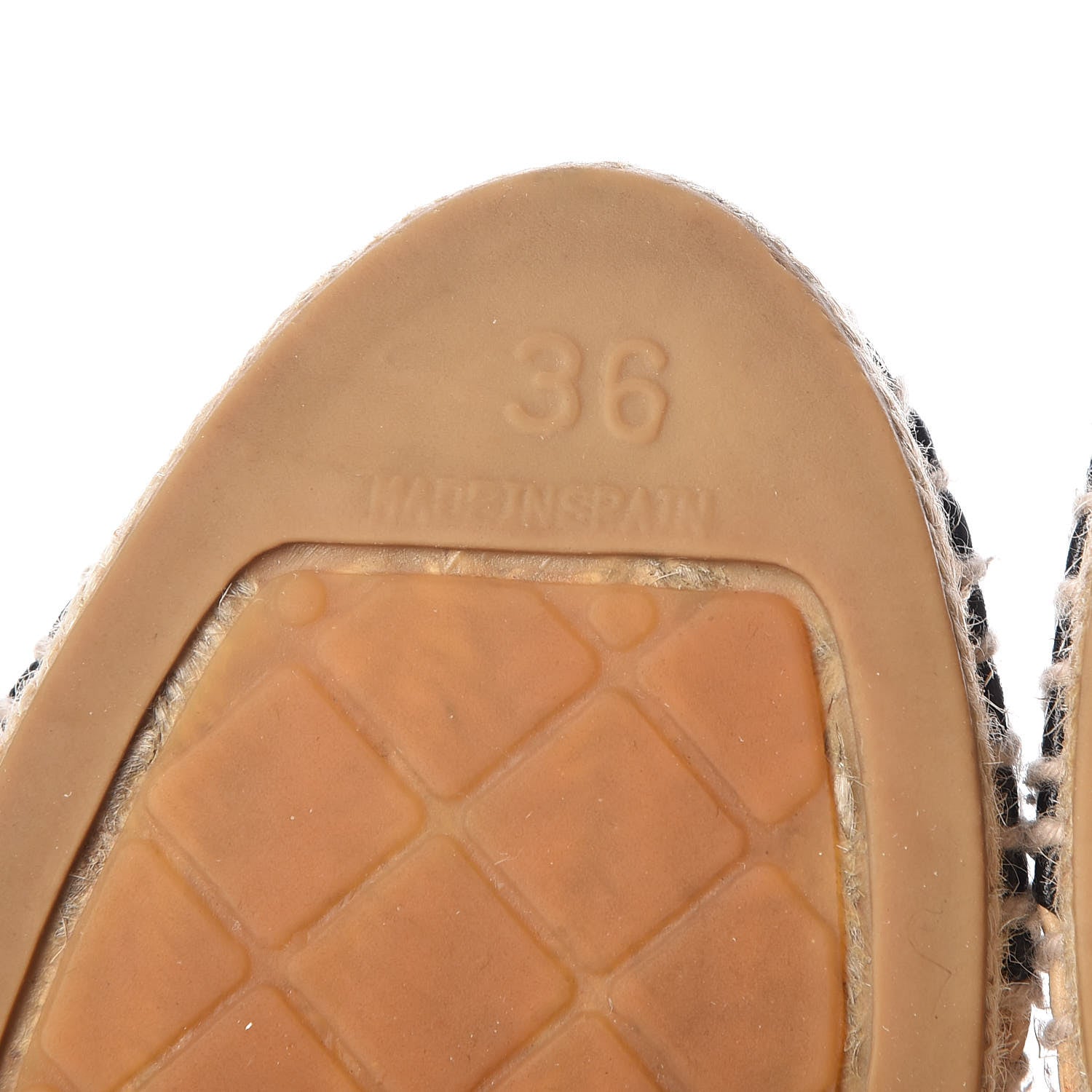 Chanel Lambskin CC Espadrilles 36 Beige Black 11 of 11