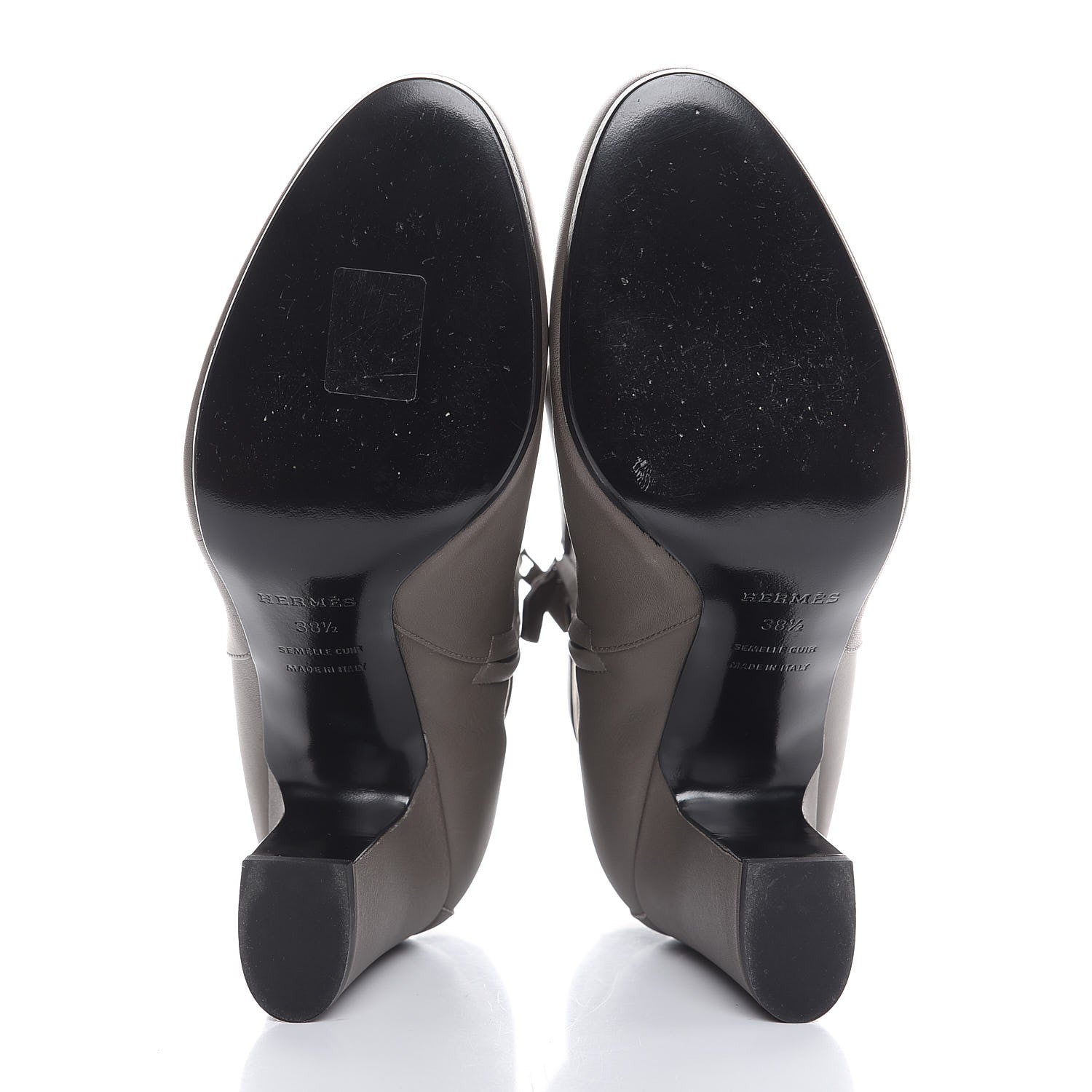 Hermes Calfskin Joueuse Ankle Boots 38.5 Etain 7 of 10