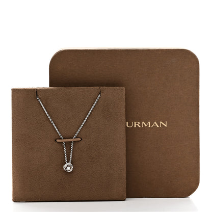 David Yurman Sterling Silver Diamond 8mm Petite Infinity Pendant Necklace 5 of 5