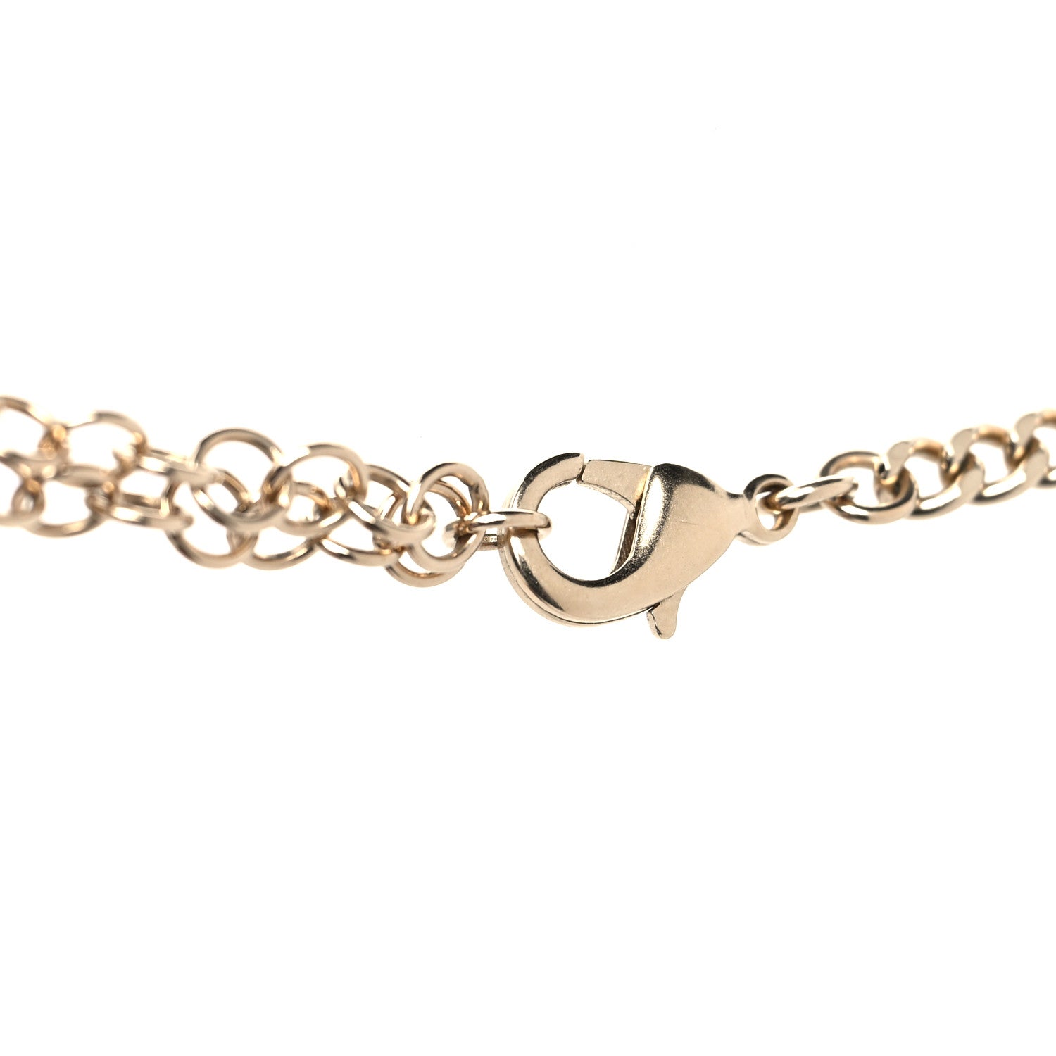 Chanel Crystal Resin CC Chain Link Short Necklace Black Gold 4 of 5