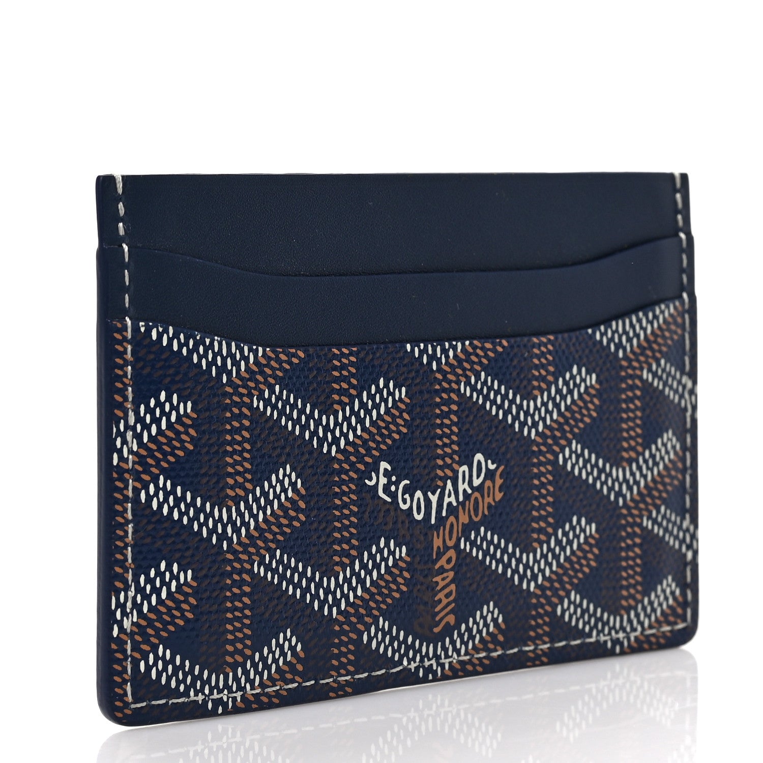 Goyard Goyardine Saint Sulpice Card Holder Navy 3 of 6