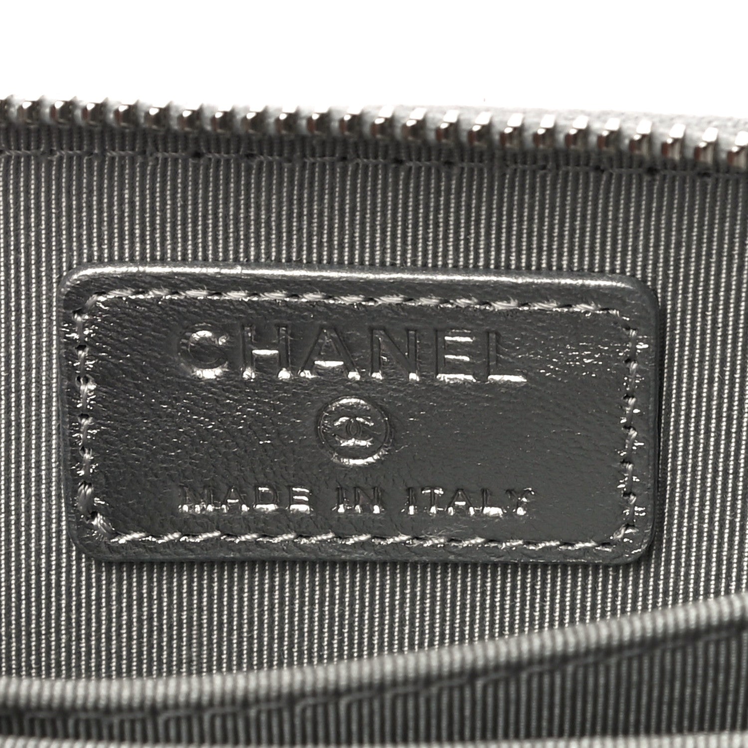 Chanel Gradient Metallic Calfskin Quilted Zip Around Coin Purse Wallet Silver Blue Yellow Purple 6 of 11