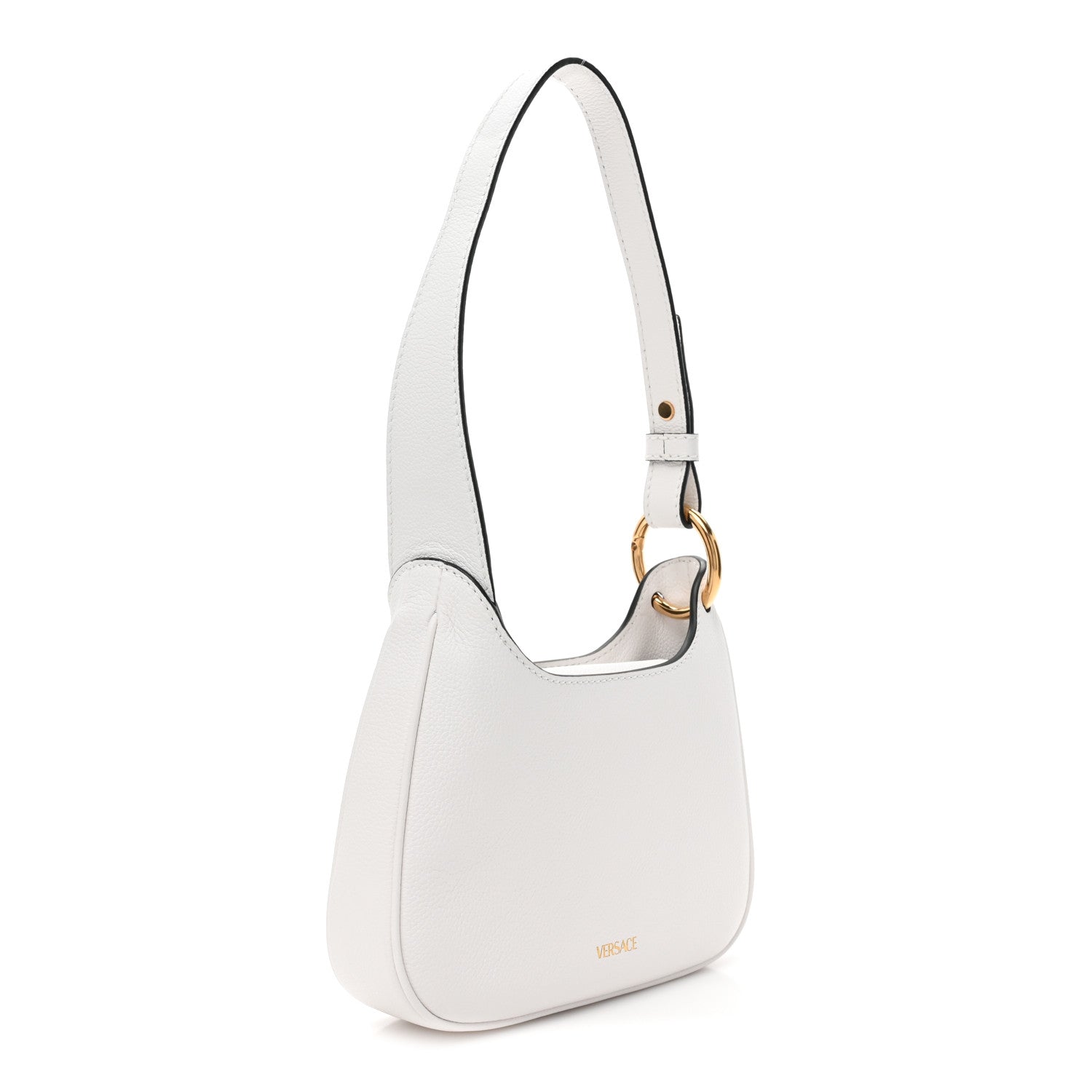 Versace Calfskin La Medusa Small Hobo Crossbody Optical White 3 of 10