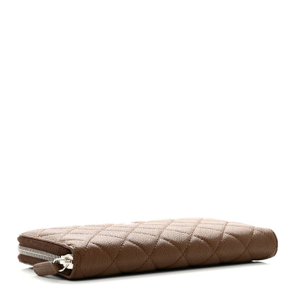 Chanel Caviar Quilted Large Gusset Zip Around Wallet Brown 4 of 10
