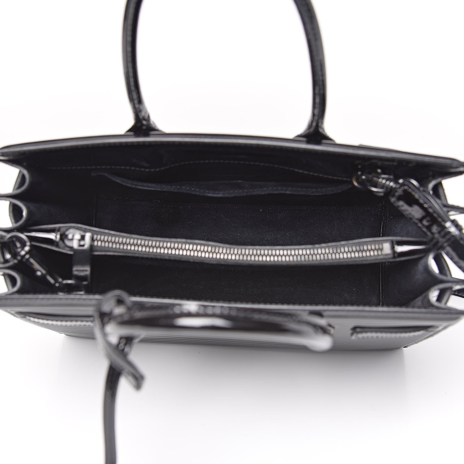Saint Laurent Ribbed Patent Calfskin Baby Sac De Jour Black 5 of 11