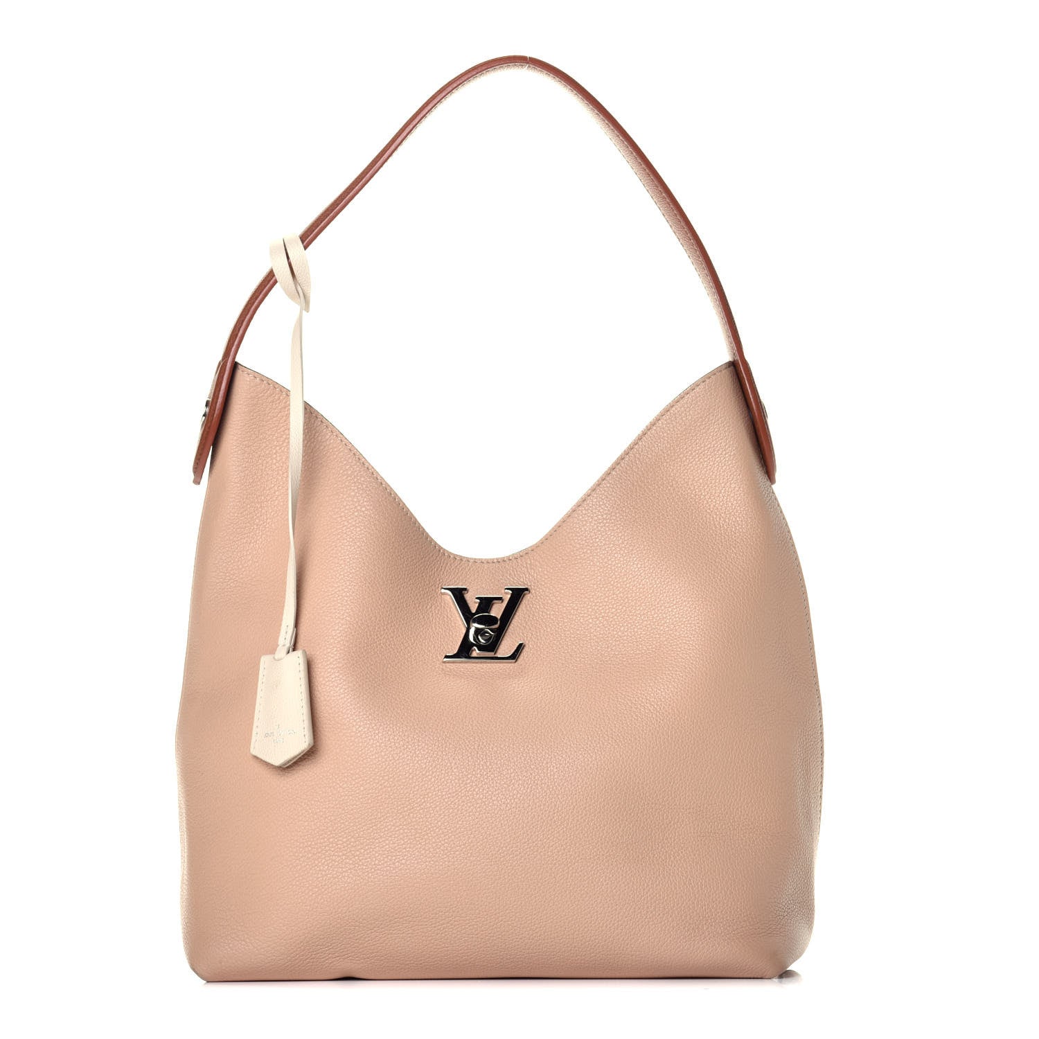 Louis Vuitton Calfskin Lockme Hobo Beige 1 of 9