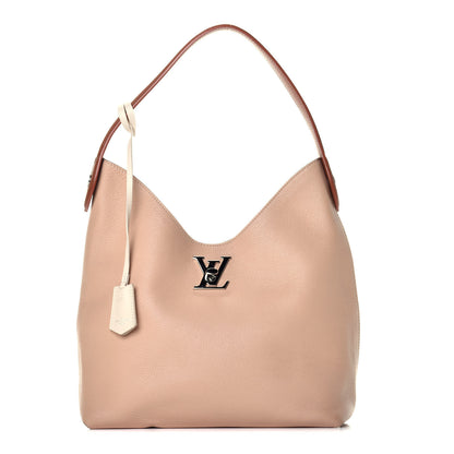 Louis Vuitton Calfskin Lockme Hobo Beige 1 of 9
