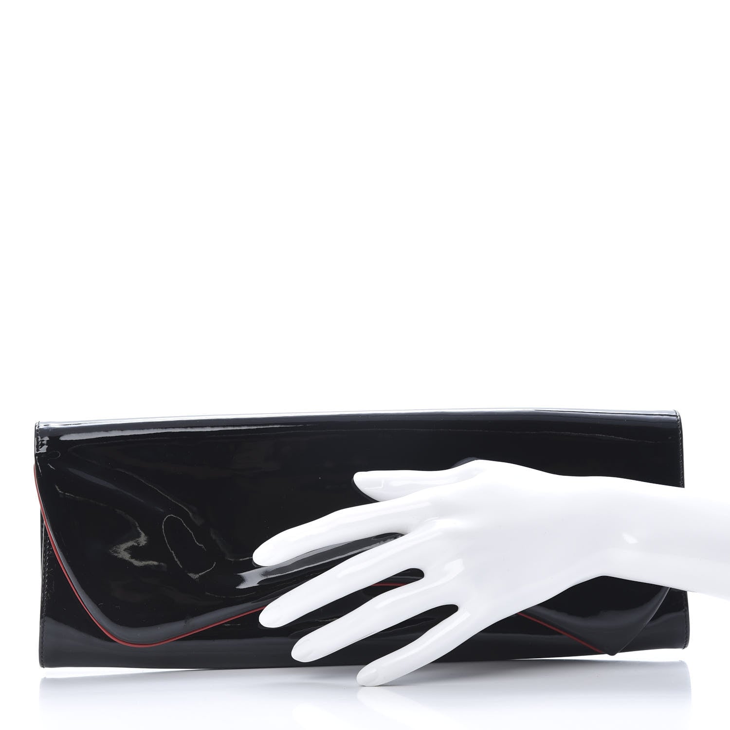 Christian Louboutin Patent Pigalle Clutch Black 2 of 9