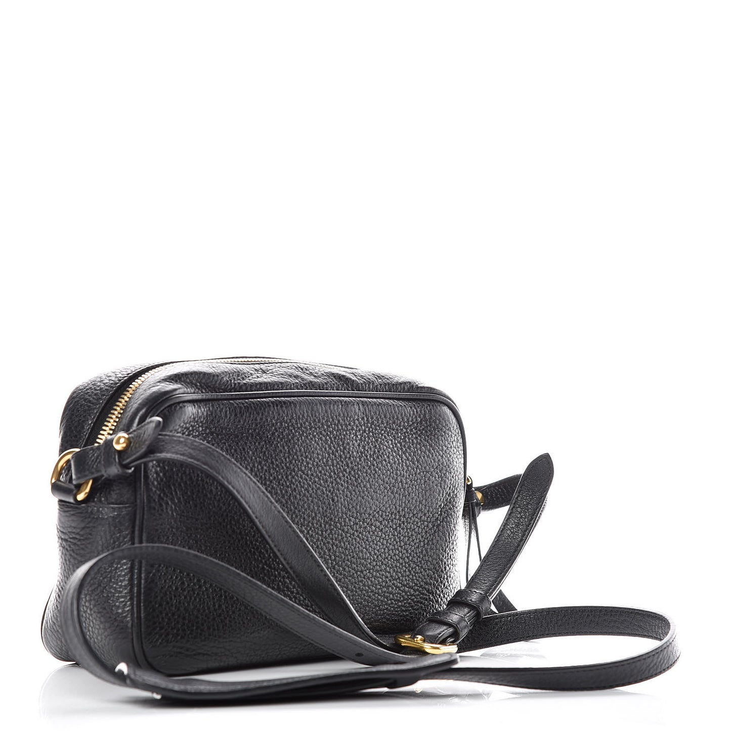 Vitello Daino Camera Crossbody Black