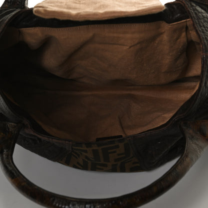 Fendi Zucca Nappa Nuvolata Vitello Tortuga Spy Tobacco Moro 5 of 17