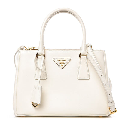 Prada Saffiano Lux Small Galleria Double Zip Tote White 1 of 8