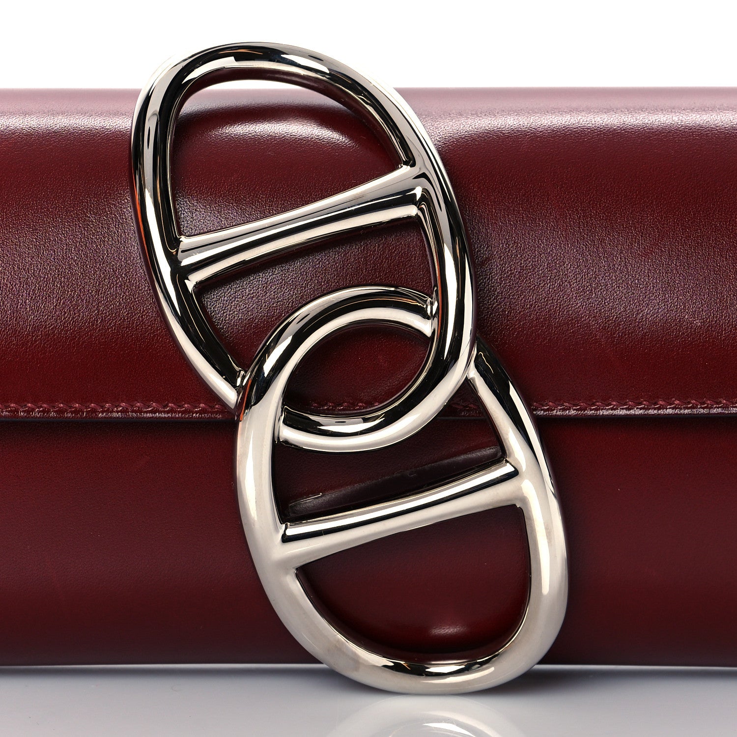 Hermes Tadelakt Egee Clutch Rouge H 8 of 11