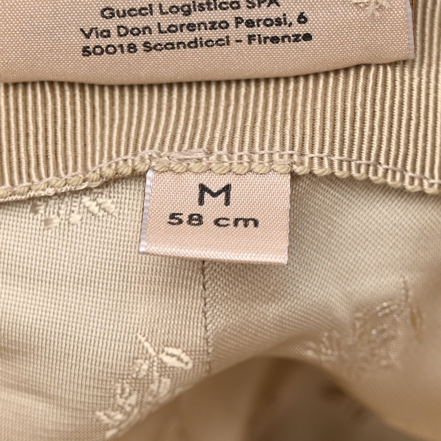 Gucci Washed Jacquard Denim Nappa GG Monogram Oscar Bucket Hat M Denim Cuir 7 of 9