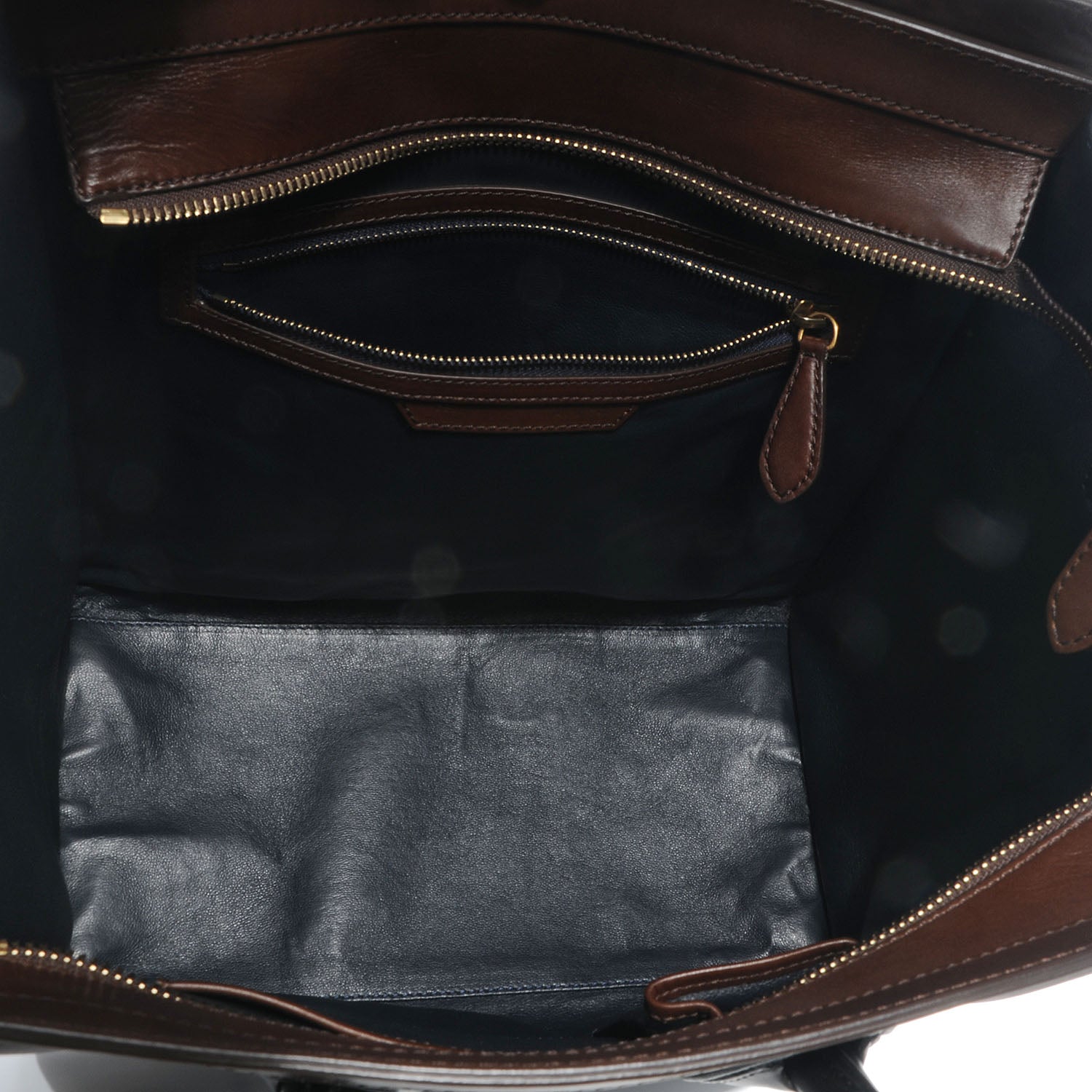 Celine Smooth Calfskin Mini Tri-Color Luggage Navy 7 of 10