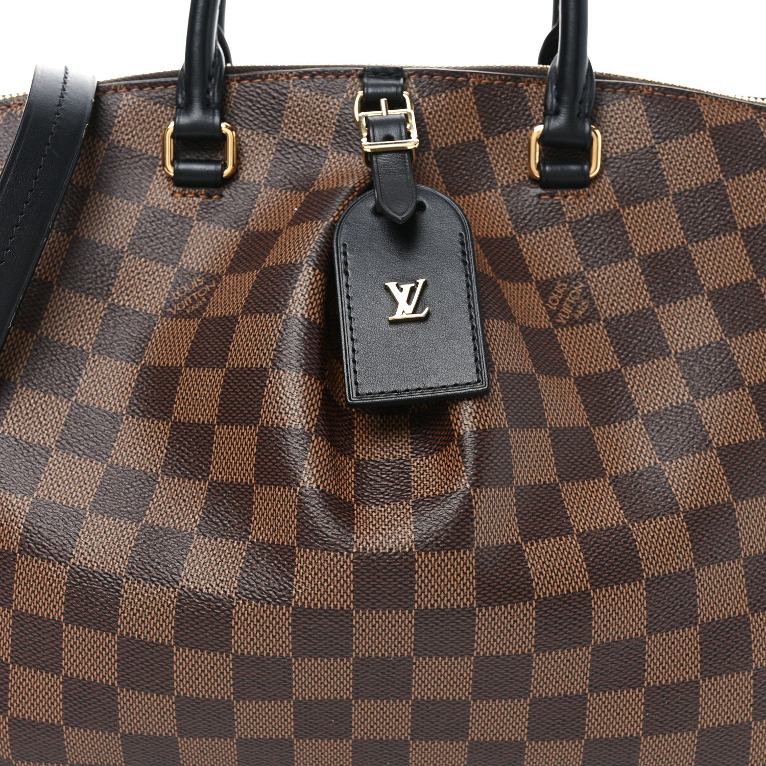 Louis Vuitton Damier Ebene Odeon Tote MM Black 7 of 9
