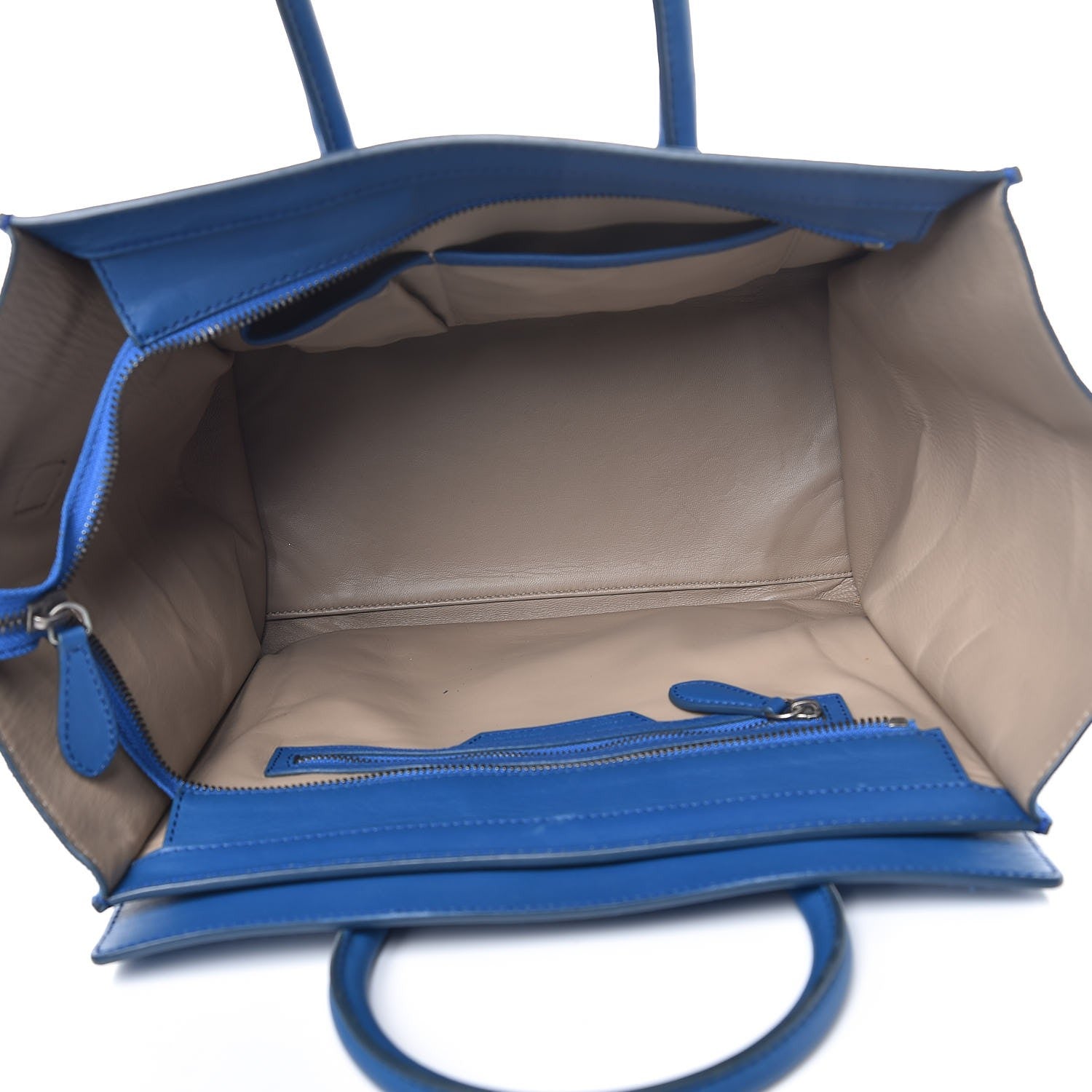 Celine Smooth Calfskin Suede Mini Luggage Royal Blue 5 of 19