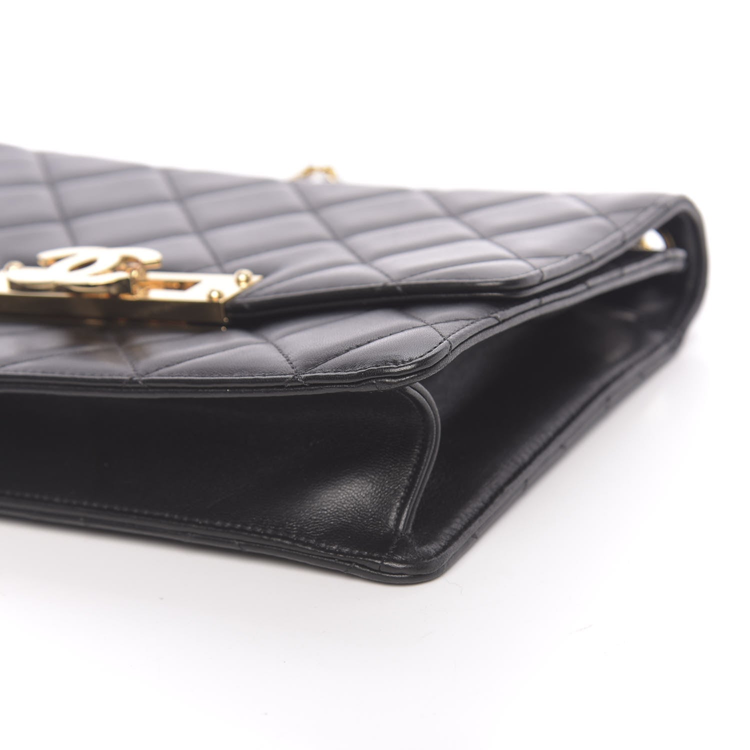 Chanel Lambskin Quilted Medium Golden Class Flap Black 9 of 11