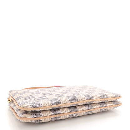 Louis Vuitton Damier Azur Double Zip Pochette 4 of 11